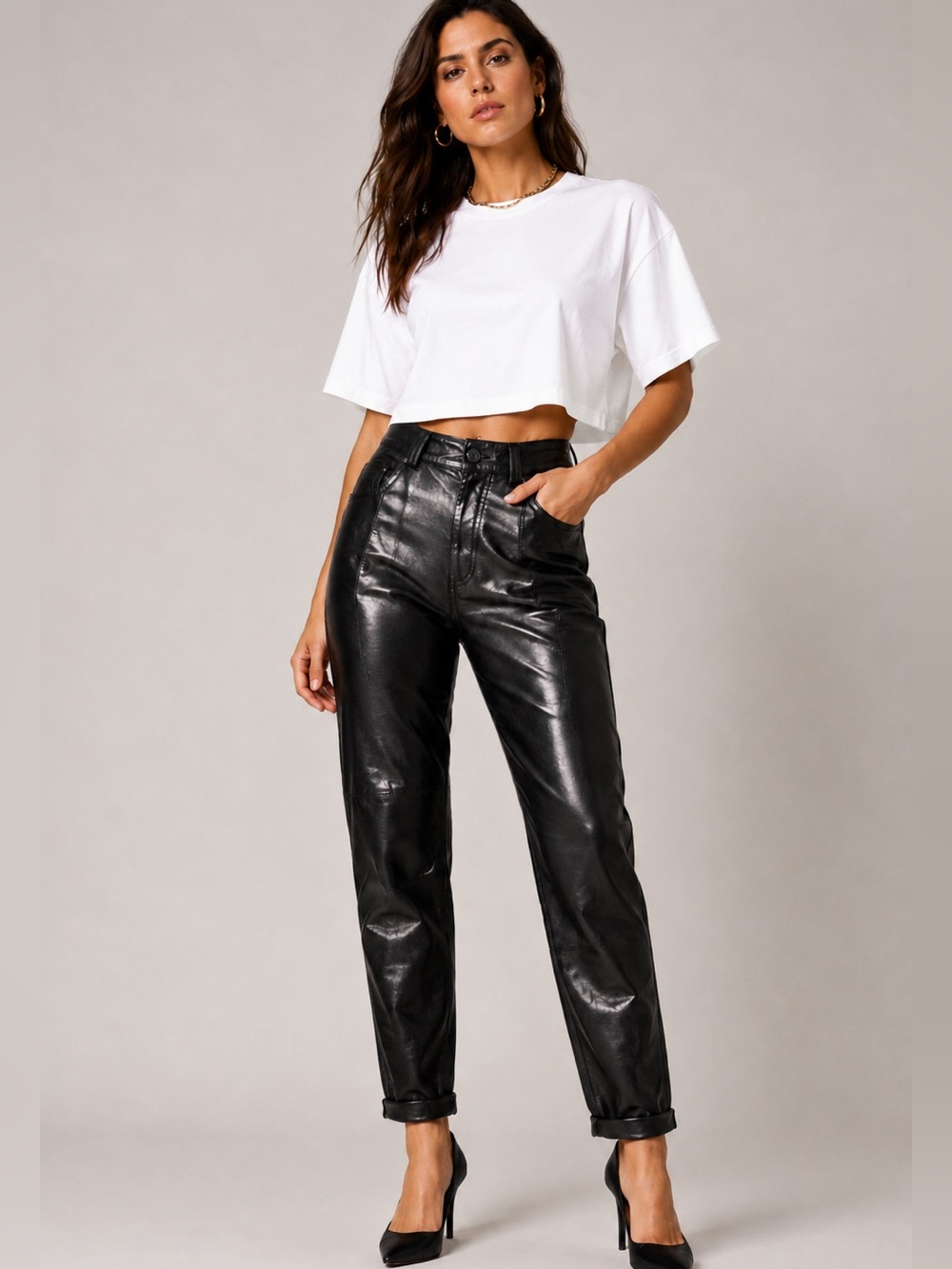Wilson Vintage 1980’s Genuine High Quality Black Leather Jeans